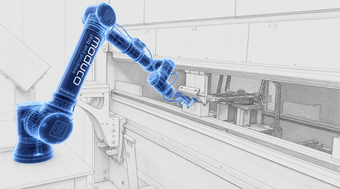 Robotergestützte Automation einer Abkantpresse